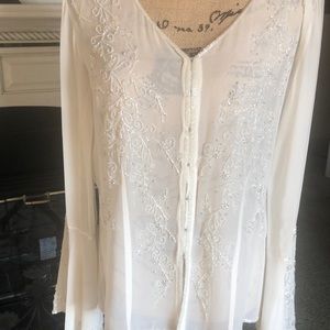 100 💯 silk beaded top.